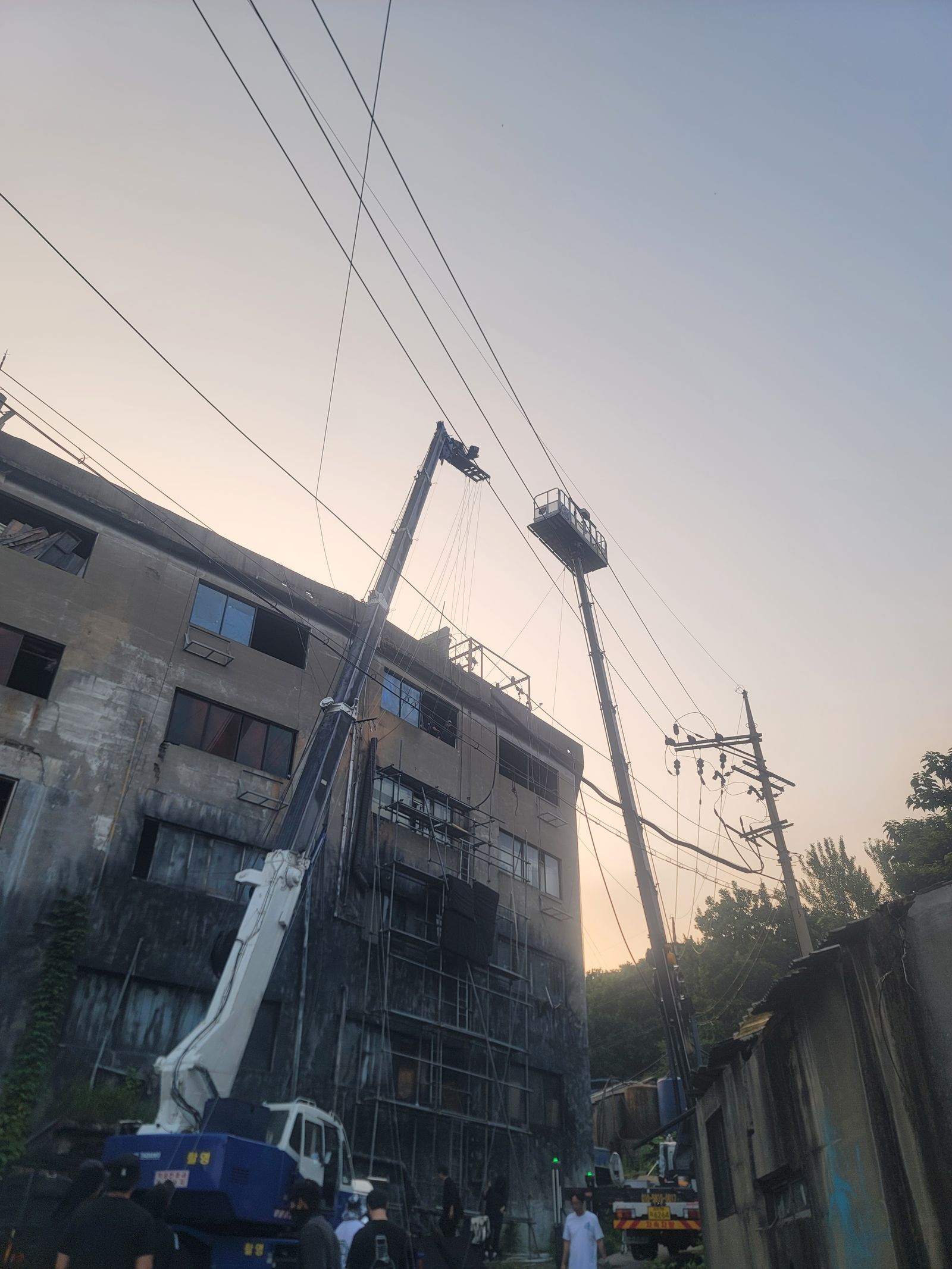 나이스스카이 전선 주변 고소작업